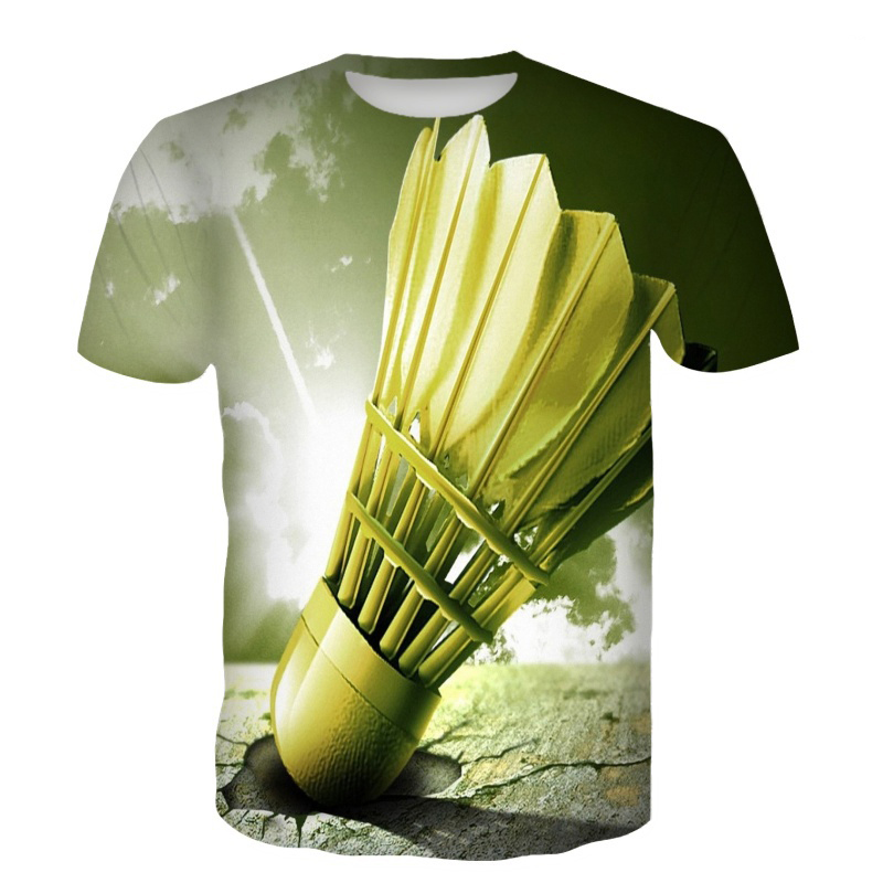Badminton Shuttlecock - Kaus Bulu Tangkis Shuttlecock Gambar Cetak