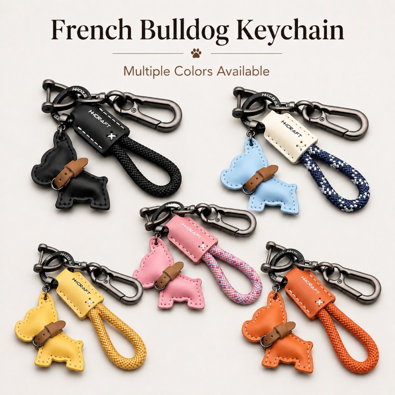 String Tension Clip - Gantungan Kunci Bulldog Prancis, Gantungan Kunci