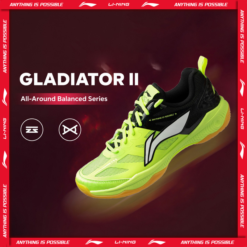 Badminton Raket - Li-Ning Unisex GLADIATOR Ⅱ Sepatu Latihan