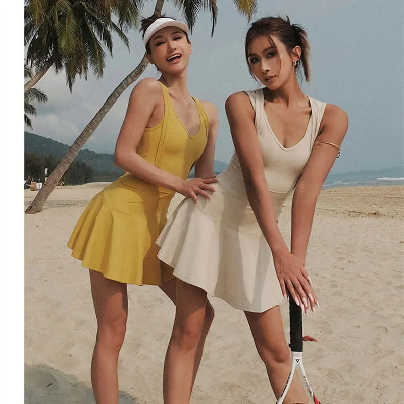 Badminton Queen - Gaun Tenis Wanita Tanpa Lengan Setelan